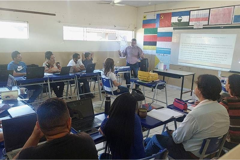 Foto: Seduc realiza workshop para educadores e alunos do distrito de Castelo dos Sonhos, em Altamira