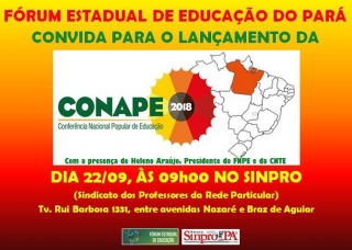 Notícia: CONFERÊNCIA NACIONAL POPULAR DE EDUCAÇÃO
