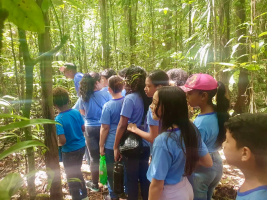 Notícia: Alunos da rede estadual vivenciam aula de educação ambiental no Parque do Utinga