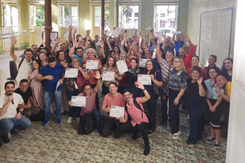 Notícia: Educadores da rede estadual participam de formação para potencializar estratégias com foco no Saeb 2025