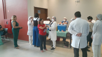 Notícia: Servidores da Seduc recebem campanha de vacinação