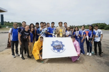 Notícia: Estudantes da rede estadual de ensino participam de lançamento de foguetes no Parque da Cidade
