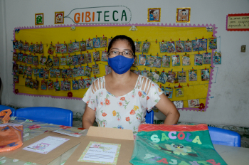 Foto: Projeto Sacola Viajante incentiva leitura de alunos da alfabetização | Fotógrafo: Rai Pontes