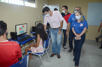 Foto: Escola Profª Isaura Baía, em Mocajuba, é a 72ª reconstruída pelo Governo do Pará | Fotógrafo: Rai Pontes