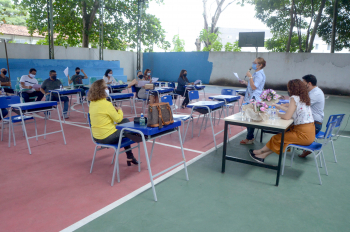 Foto: Preparação volta às aulas da escola Albanizia Oliveira | Fotógrafo: Eliseu Dias