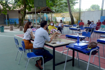 Foto: Preparação volta às aulas da escola Albanizia Oliveira | Fotógrafo: Eliseu Dias