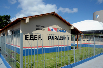 Foto: A Escola Estadual Paracuri II, no Distrito de Icoaraci, é a 68ª escola entregue pelo Estado | Fotógrafo: Eliseu Dias