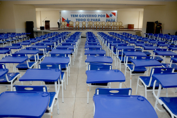 Foto: Governo entrega Escola Estadual Visconde de Souza Franco reconstruída | Fotógrafo: Eliseu Dias / Rai Pontes