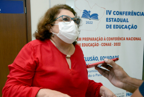 Foto: Representando a Comissão Permanente de Educação da Assembleia Legislativa do Pará (Alepa), a deputada estadual Marinor Brito ressaltou que “a realização das conferências estaduais possibilitam um momento de reflexão. | Fotógrafo: Rai Pontes