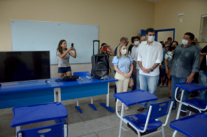 Foto: Mais de 700 alunos são beneficiados com entrega de nova Escola Estadual em Quatipuru | Fotógrafo: Eliseu Dias
