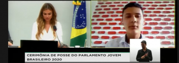 Notícia: Aluno de escola pública estadual é diplomado no 'Parlamento Jovem Brasileiro'