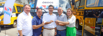 Notícia: Governo do Pará entrega ônibus escolares para 11 prefeituras paraenses