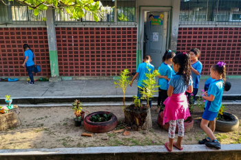 Notícia: Escola estimula consciência ambiental entre crianças do 1º ano do ensino fundamental