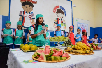 Notícia: Escola Estadual realiza sensibilização com estudantes para promoção da alimentação saudável
