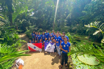 Notícia: Estudantes da rede estadual têm aula prática de Educação Ambiental na Ilha de Cotijuba