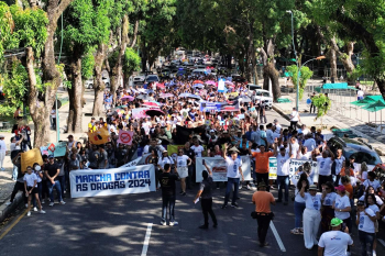 Notícia: Seju promove Marcha contra as Drogas em parceria com escolas em Belém